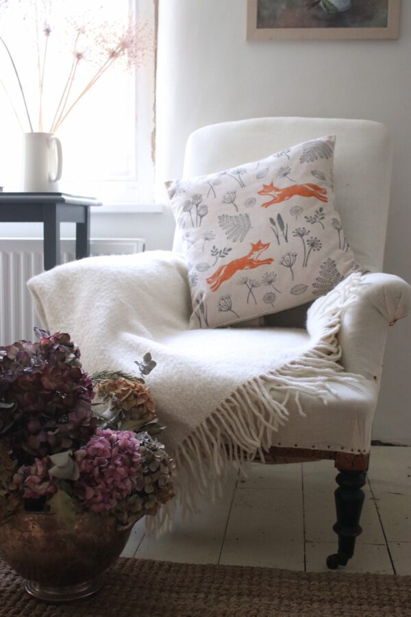 Fox Meadow Print Cushion - Image 3