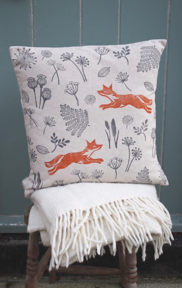 Fox Meadow Print Cushion