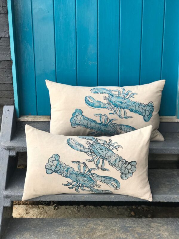Lobster Print Bolster Cushion - Image 3