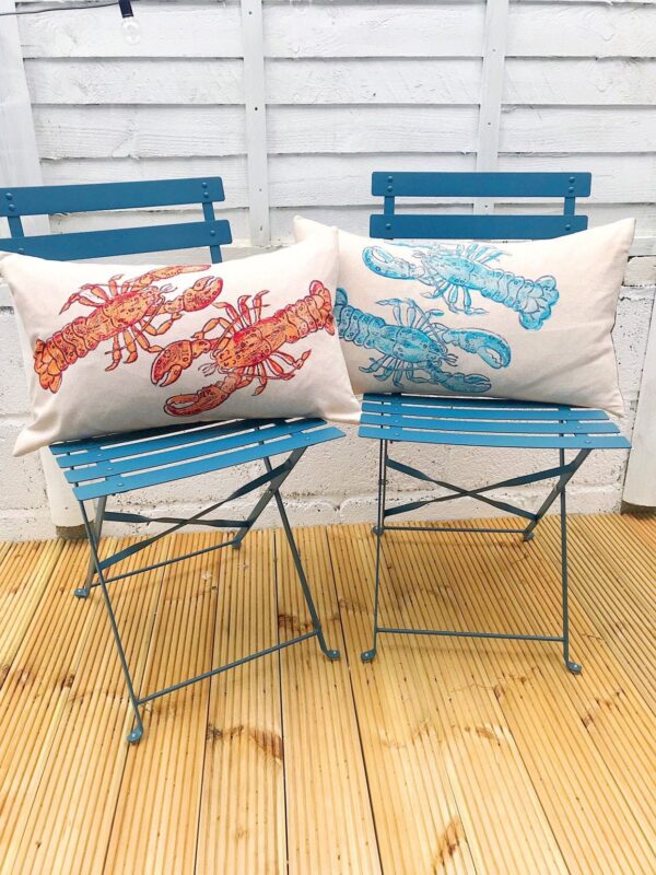Lobster Print Bolster Cushion