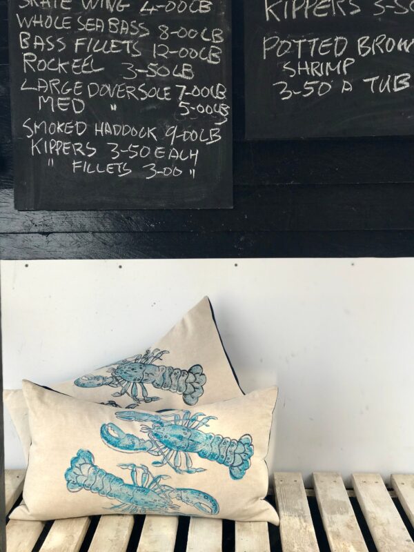 Lobster Print Bolster Cushion - Image 4