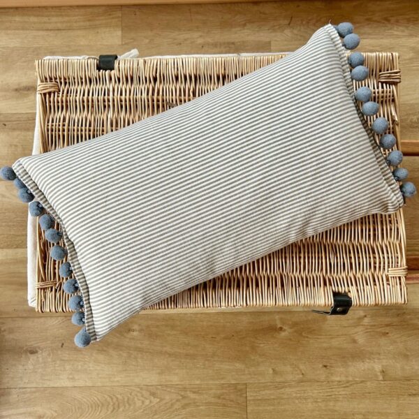 Leaping Fox Mini Bolster Pom Pom Cushion - Image 2