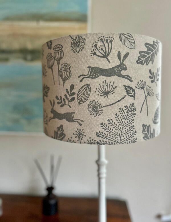Hare Meadow Drum Lampshade - Image 2