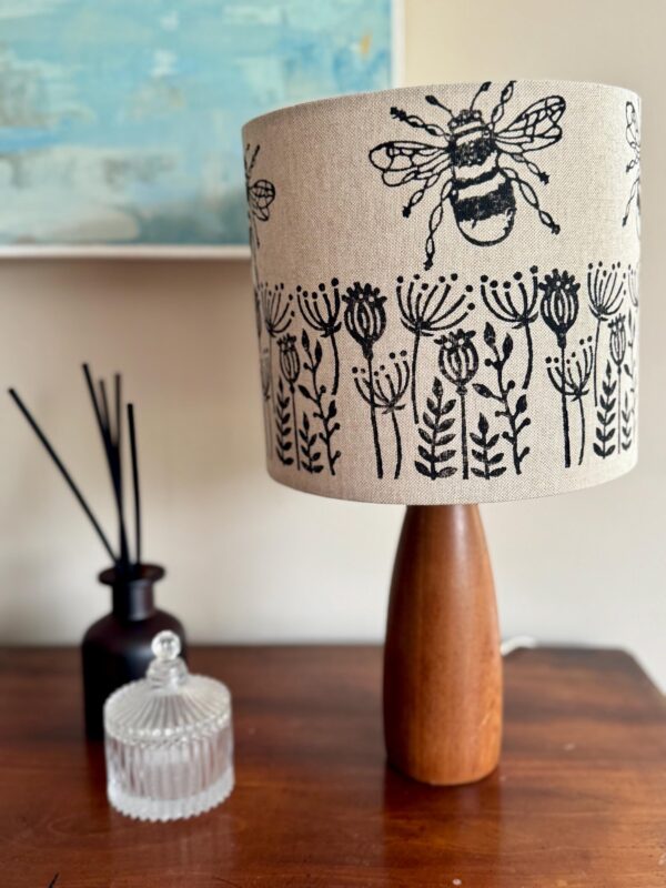 Bee Meadow Printed Drum Lampshade - Image 2