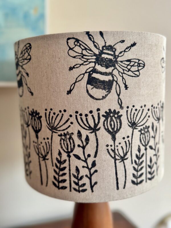 Bee Meadow Printed Drum Lampshade - Image 3