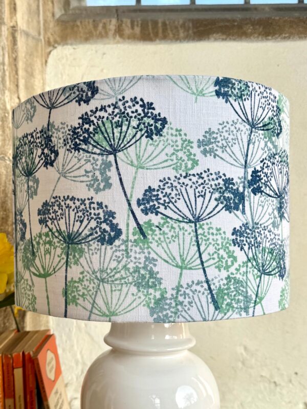Spring Green Cow Parsley Drum Lampshade - Image 4