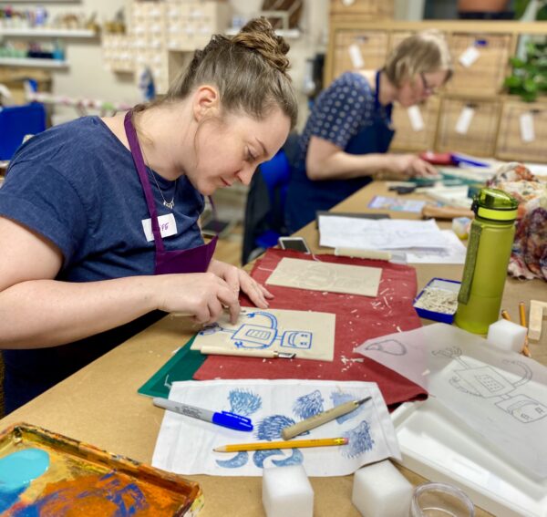 Linocut for Textiles - Cambridge Art Makers - Image 3