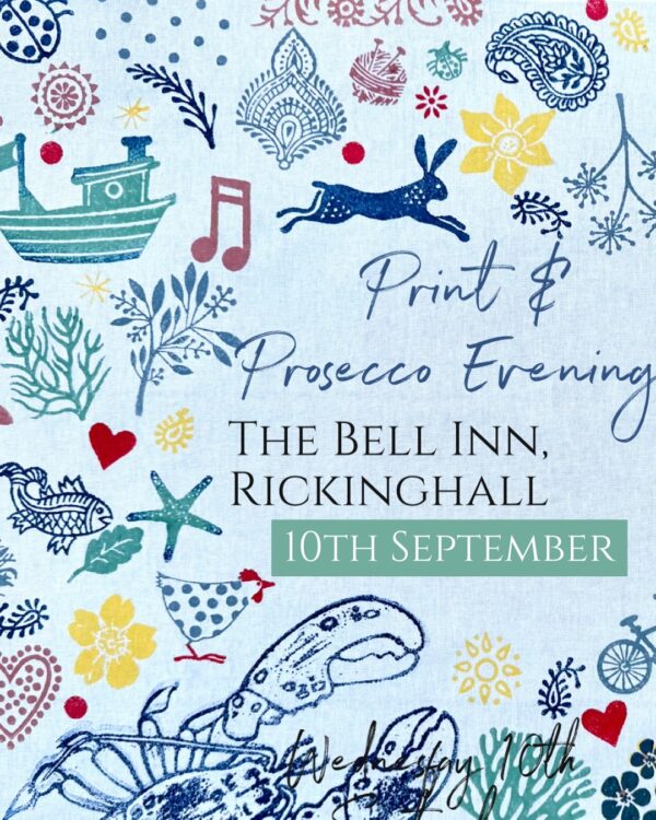 Print and Prosecco Evening, The Bell Inn Rickinghall