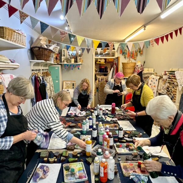 Festive Fabric Printing Workshop - Fiona's Fabric's Woodbridge - Image 4