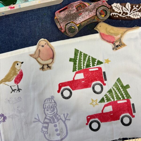 Festive Fabric Printing Workshop - Fiona's Fabric's Woodbridge - Image 5