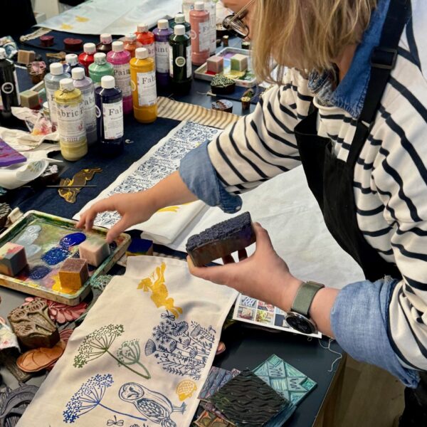 Festive Fabric Printing Workshop - Fiona's Fabric's Woodbridge - Image 6