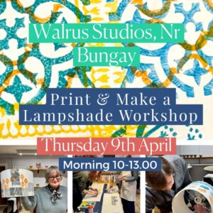 Print and Make a Lampshade Workshop Bungay 9th May